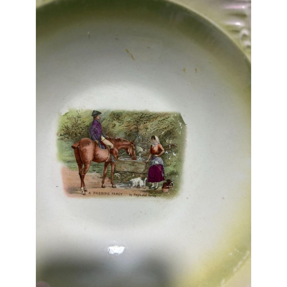 Limoges  China Vintage transferware bowl 8.5" round